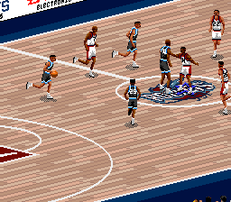 NBA Live '96 (Europe) In game screenshot